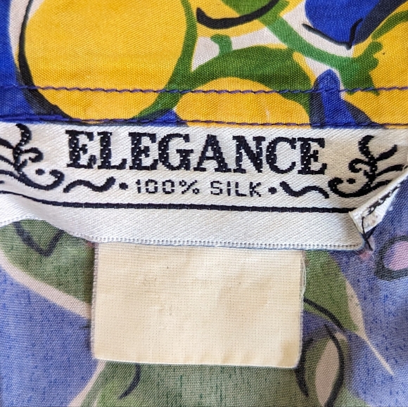 Vintage 80s Oversized Silk Shirt Med - Picture 4 of 4